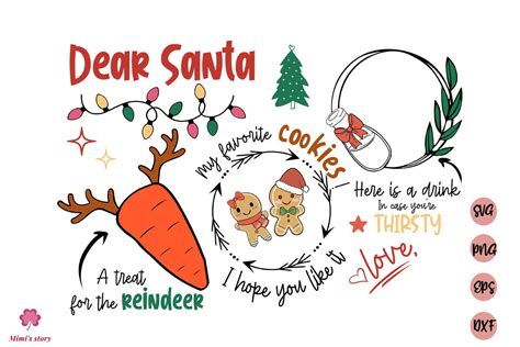 Dear Santa Tray Svg Png Graphic By Mimi S Story Creative Fabrica