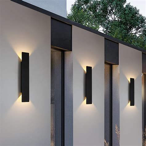 Imperme Vel LED Alum Nio Strip Wall Lights Lumin Rias Ao Ar Livre L