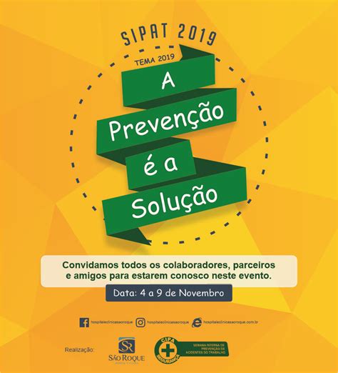 Sipat 2019 A Prevenção é A Solução Hospital E Clínica São Roque