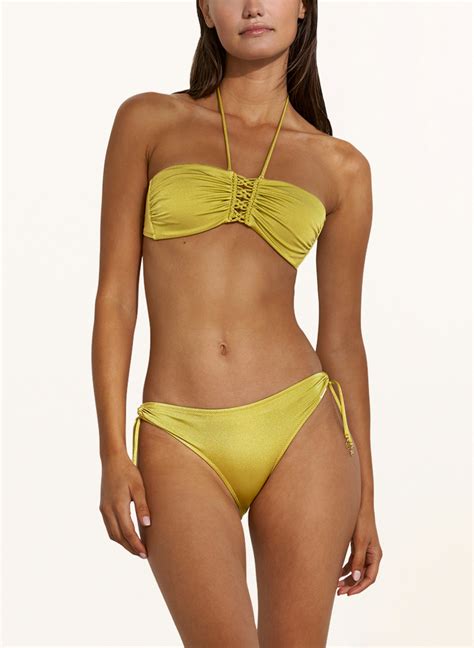 watercult Bandeau bikini top MAKRAMÉ LOVE in green