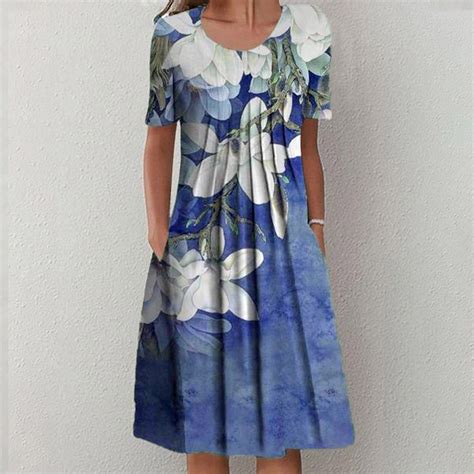 Rciityk Summer Dresses Short Sleeve Sundresses For Women Casual Swings