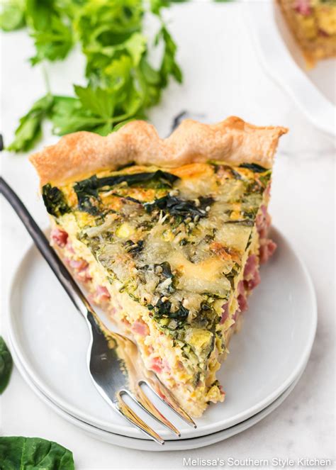 Ham And Spinach Quiche Melissassouthernstylekitchen