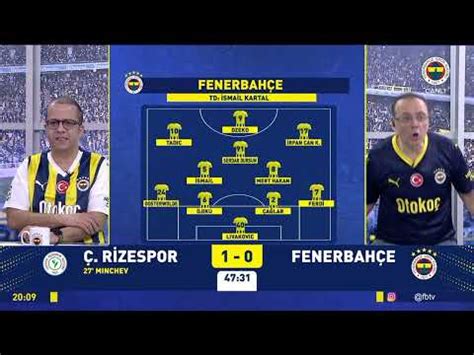 Rizespor 1 3 Fenerbahçe FB TV GOL ANLARI YouTube