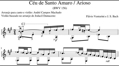 C U De Santo Amaro Arioso Bwv Fl Vio Venturini E J S Bach