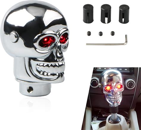 Amazon Jokormo Pack 1 Car Skull LED Shift Knob 2 6 X 1 6 Cool