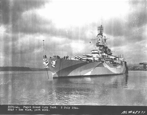 Uss West Virginia Bb 48 Immediately After Being Rebuilt And Modernized Following The Pearl