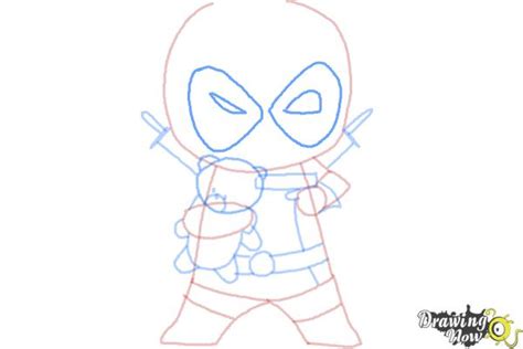 How To Draw Chibi Deadpool Drawingnow