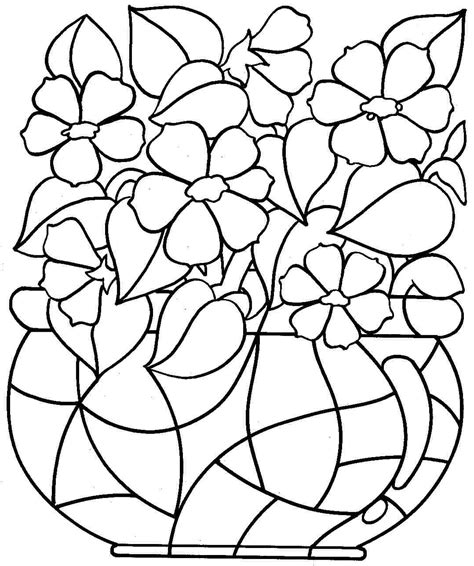 Large Flower Coloring Page At Free Printable