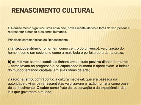 RENASCIMENTO CULTURAL