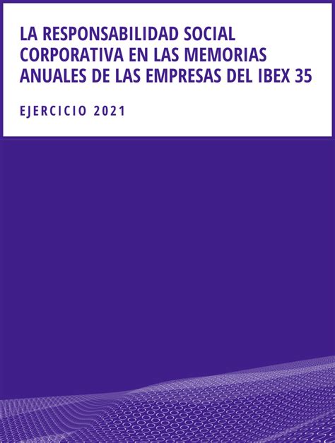 La RSC En Las Memorias Anuales De Las Empresas Del IBEX 35