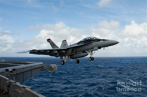 An Fa 18f Super Hornet Launches Photograph By Stocktrek Images Pixels