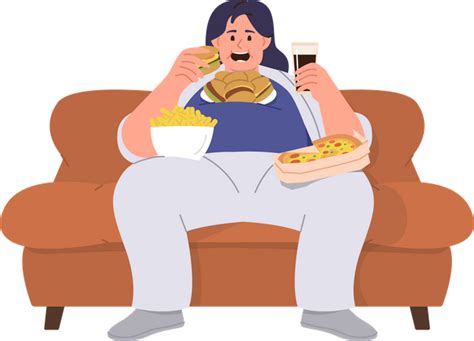 Mujer Gorda Sentada En El Sofa Ilustraciones Gratis En Svg