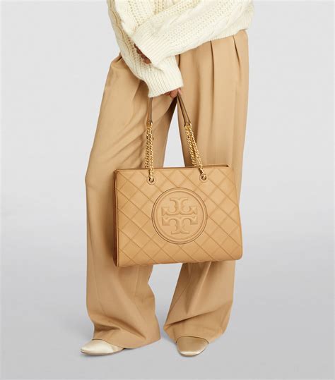 Womens Tory Burch Beige Leather Fleming Soft Tote Bag Harrods It