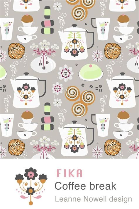 Fika coffee break design | Hand painting art, Surface pattern design ...