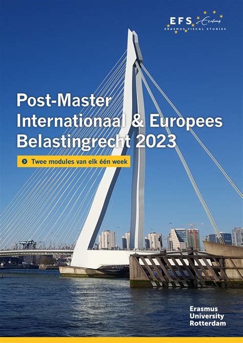 Post Master Internationaal En Europees Belastingrecht By Europese