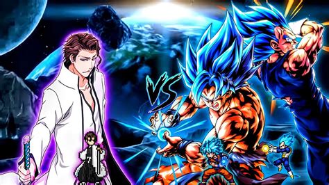 Aizen Sousuke V2 New VS Fusion Vegito OP Goku Vegeta In Jump