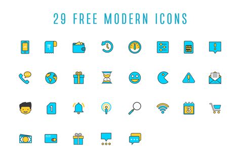 29 Free Modern Icons Free Download - Creativetacos