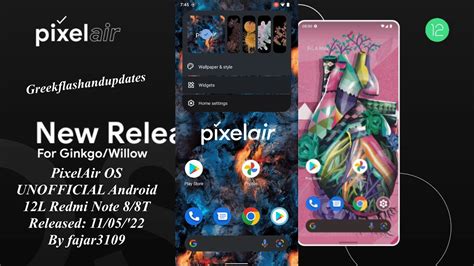 Pixelair Os Unofficial Android L Redmi Note T Youtube