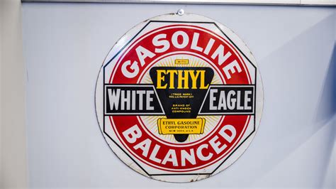 S White Eagle Gasoline Balanced With Ethyl Double Sided Porcelain