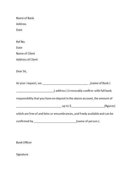 Generate A Proof Of Funds Letter Template For Your Client Address