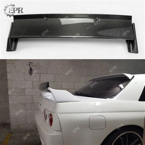 Untuk Nissan R32 Skyline GTR RB Gaya Karbon Glossy Dan FRP Dicat