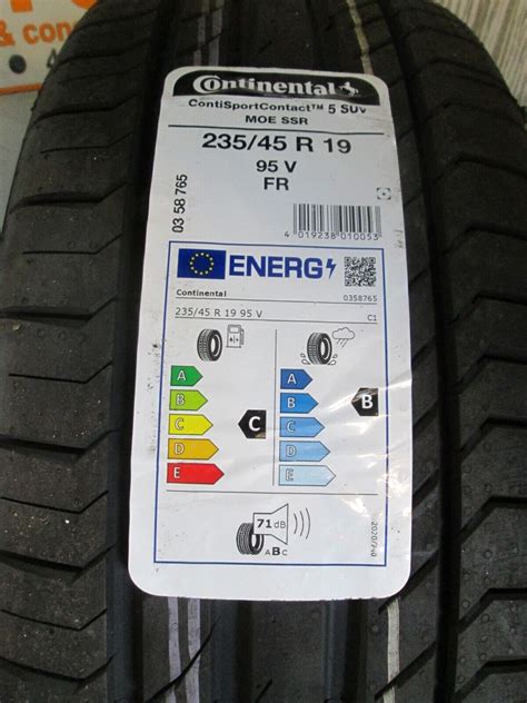 235 45 19 Continental Conti Sport Contact 5 Suv Tyre 95v Moe Ssr Run