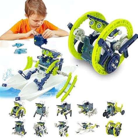 12 In 1 Solare Robot Giocattolo Regalo Bambino Maschio Di 8 9 10 11 12