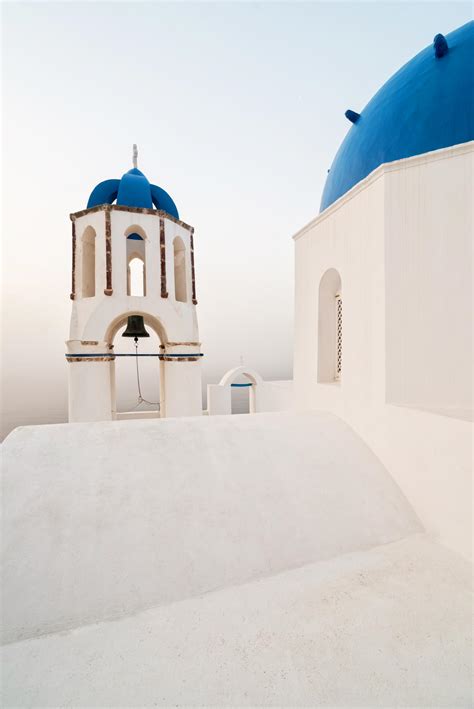 Churches Of St Anastasi And St Spirydon In Oia Santorini