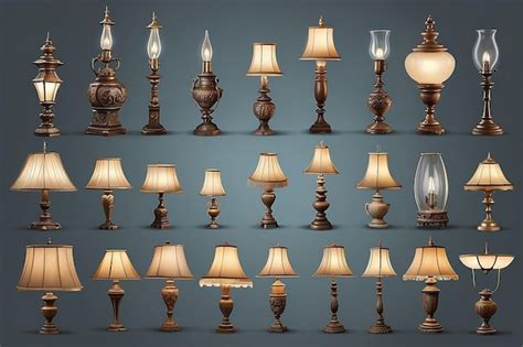 Premium Photo Diverse Lamp Collection Illuminate Your Space In Style