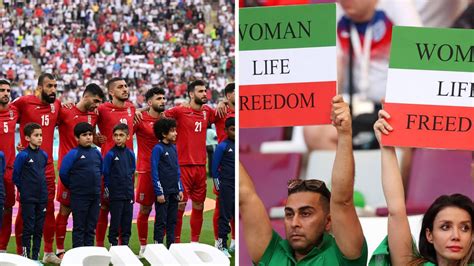 Fifa World Cup 2022 Iran Players Stage Anthem Protest Before Loss To