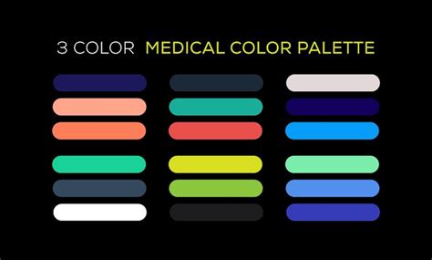 Premium Vector | 3 color medical color palette, medical, medicine ...