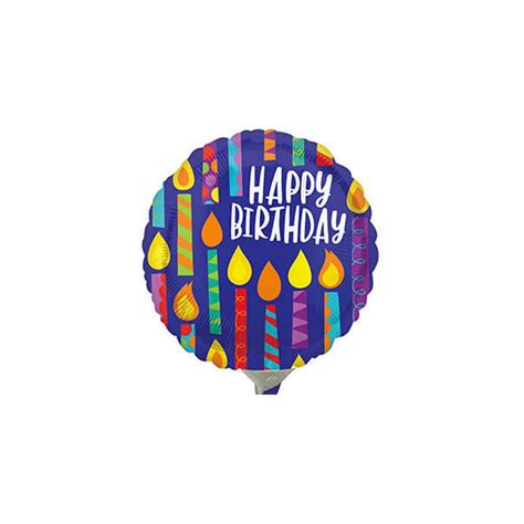 Palloncino Mylar Minishape Happy Birthday Candle Blister Pezzi