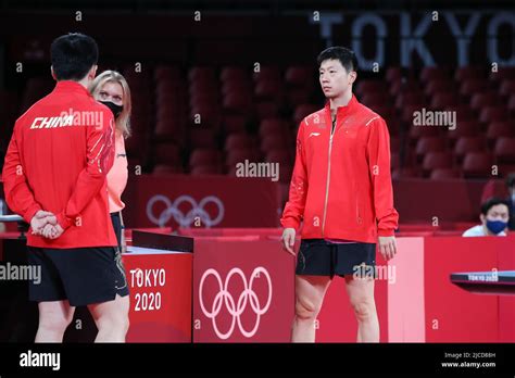 JULY 30th, 2021 - TOKYO, JAPAN: Fan Zhendong and Ma Long of China ...