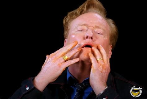 Upsetting Screenshots From Conan OBriens Hot Ones Appearance Cracked