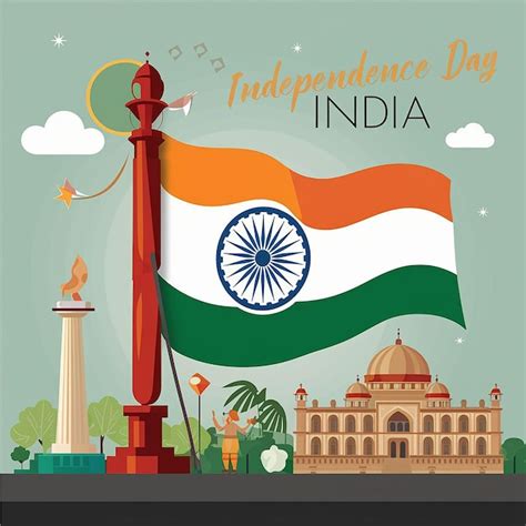 Premium Vector Vector Illustration Of Indian Independence Day In Flat