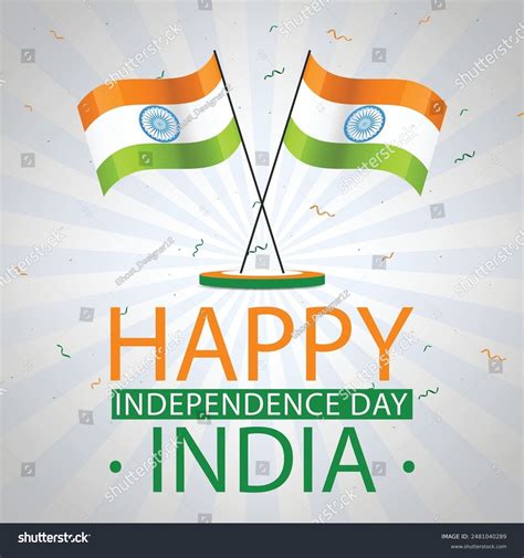 Happy Indian Independence Day With Dual Flags Royalty Free Stock