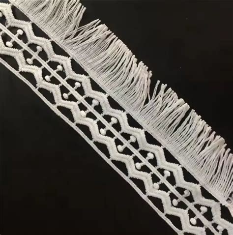 Attractive Design Crochet Fringe Tassel Lace Ribbon Trims For Garment