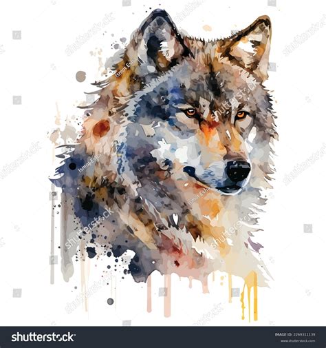 Wolf Painting Watercolor