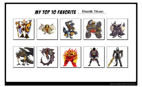 My Top 10 Favorite Huntik Titans By Brutus Maximus On Deviantart