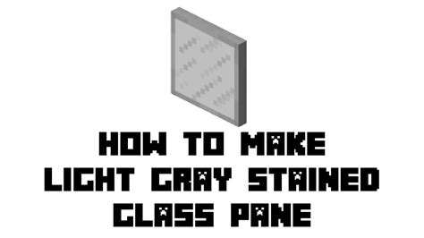 Minecraft Survival How To Make Light Gray Stained Glass Pane Youtube