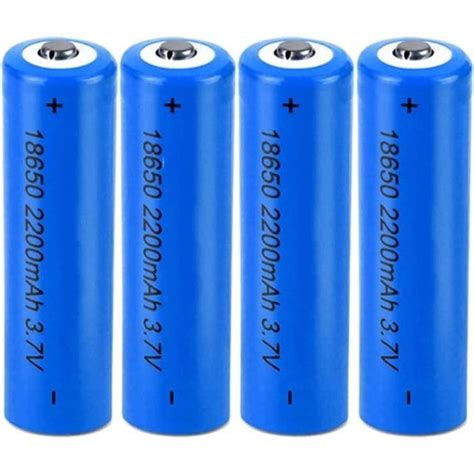 18650 Piles Rechargeables 3 7V Li ION Batterie 2200mAh Pleine Capacité