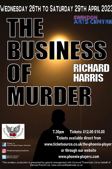 The Phoenix Players present 'The Business of Murder' by Richard Harris at Swindon Arts Centre ...