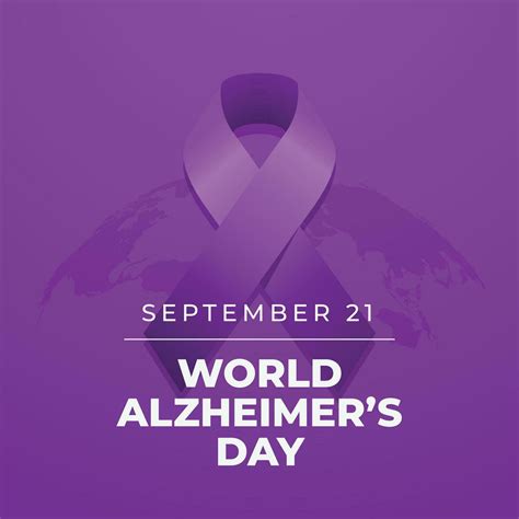 World Alzheimers Day Design Template Good For Celebration Usage Purple