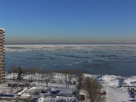 Winter on lake Ontario. stock image. Image of cool, sunlight - 25352331