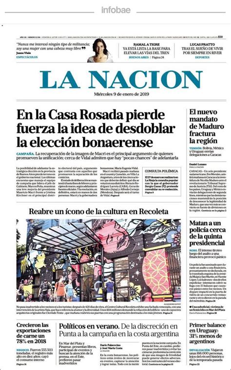 La Nación Argentina Miércoles 09 De Enero De 2019 Infobae