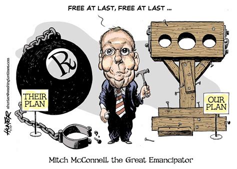 Political Cartoons - Obamacare - Mitch McConnell, the Great Emancipator ...