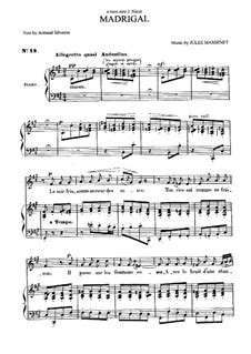 Madrigal by J. Massenet - sheet music on MusicaNeo