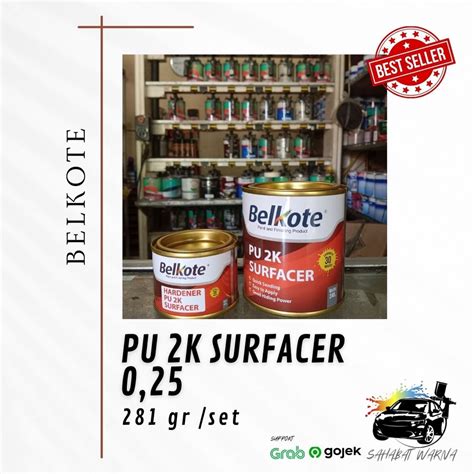 Jual Epoxy Belkote PU 2K Surfacer 0 25 Kg Set Grey Epoxy Abu Cat