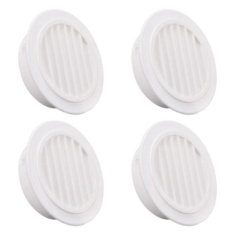 Round Vent Cover, ABS Plastic Adjustable Air Vent Cover White for 1.6 ...