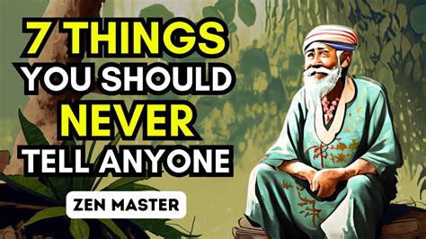 7 Things You Should Always Keep Private Zen Master Story YouTube